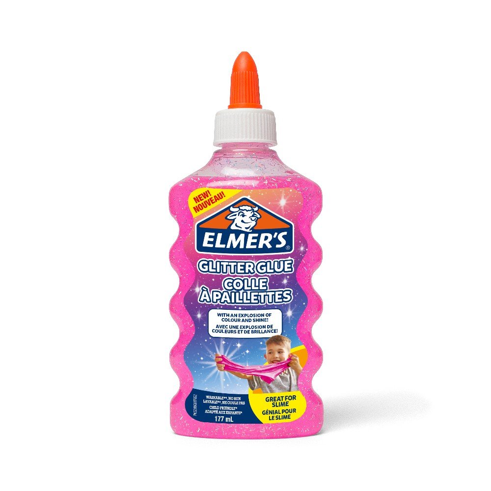 Glitterlim 177ml - Pink - Slime, Hobbyartikler til børn, Hobbymateriale, Håndværk