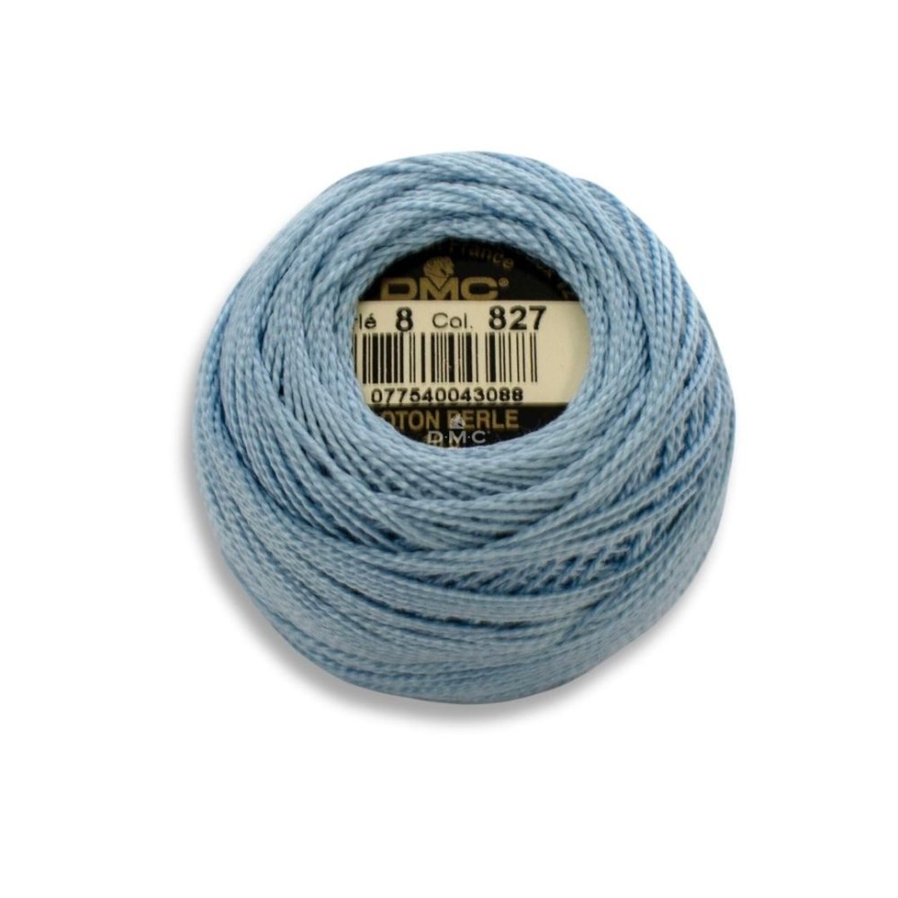 DMC Pearl Cotton Art. 116/8, 827 Very Light Blue - Broderigarn, Garn, Sticka & virka