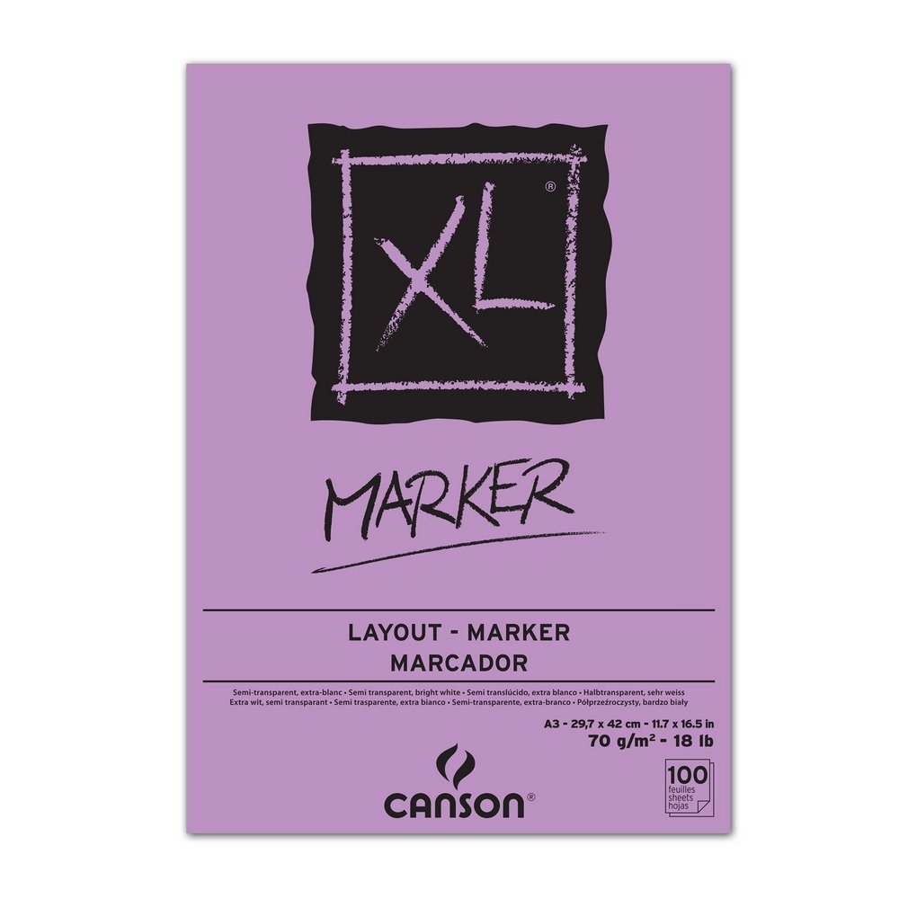 Canson XL Marker 70 g - A3 - Tusch blok, Blok