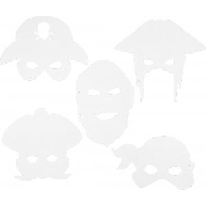 Piratmasker - hvite - 16 stk
