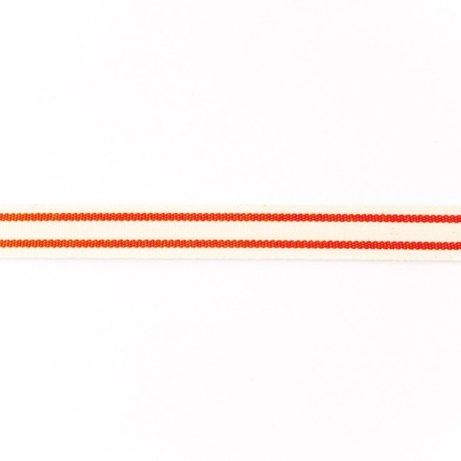 Dekorativt bånd - Stjerne, stribet - Orange - Dekorationsbånd - Øvrige, Bånd & dekorationsbånd, Tekstilbånd & snor