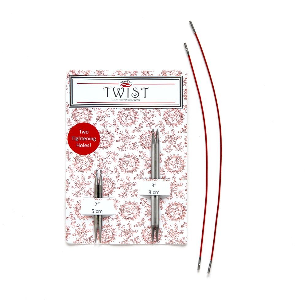 Korte strikkepinde Kombo Twist 5 & 8 cm - 5 mm (S) - Endepinde, Strikkepinde, Strikning, Strikke, hækle, knytte og væve