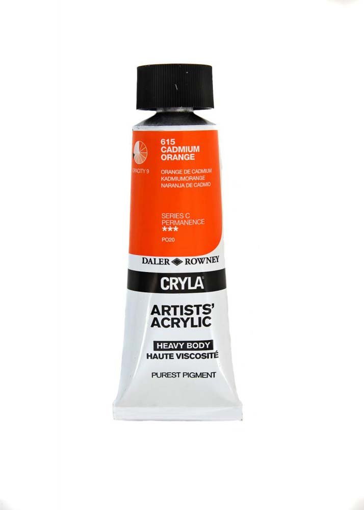 Akrylmaling Cryla 75 ml - Cadmium Orange - Akrylfarver, Kunstnerfarver