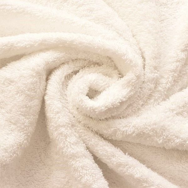 Bomuldsfrotté Basic Home 2 - 145 cm - Cremehvid - Ensfarvet bomuldsstof, Bomuldsstof, Stof