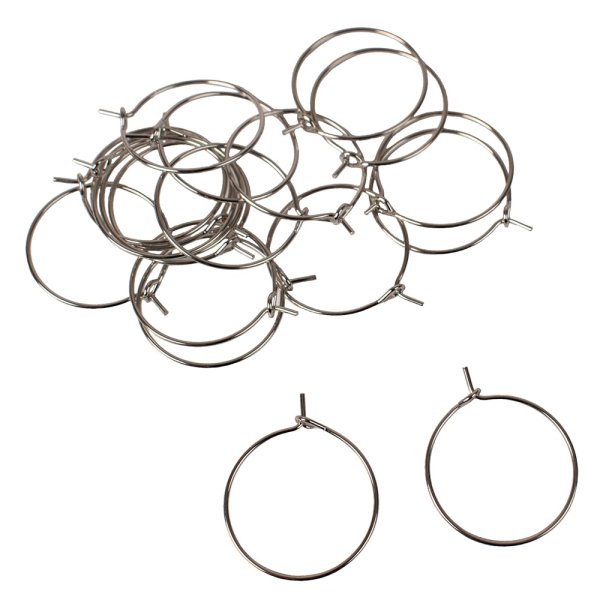 Kreolörhängen Ø 20 mm försilvrade - 20 st Kreolörhängen Ø 20 mm försilvrade - 20 st