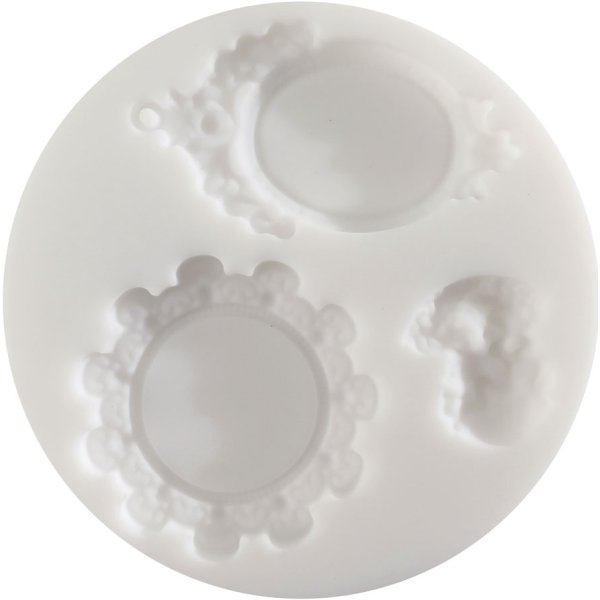 Mini silikonform för detaljer, cameé Ø7 cm Mini silikonform för detaljer, cameé Ø7 cm