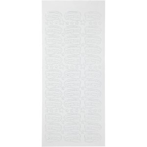 Klistermærker studenterhuer 10x23 cm hvide - 1 ark Klistermærker studenterhuer 10x23 cm hvide - 1 ark