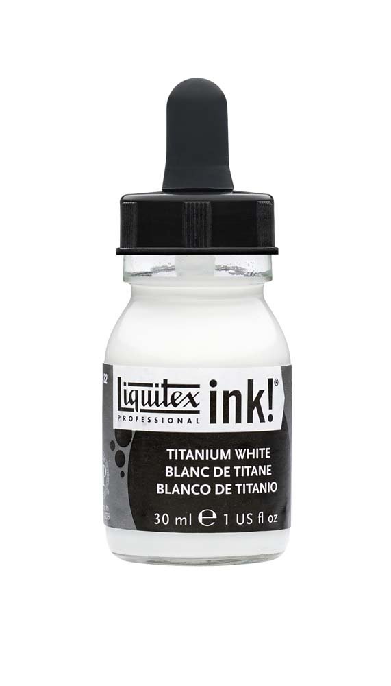 Akrylblæk Liquitex 30 ml - 432 Titanium white - Tusch & Blæk, Kunstnerfarver