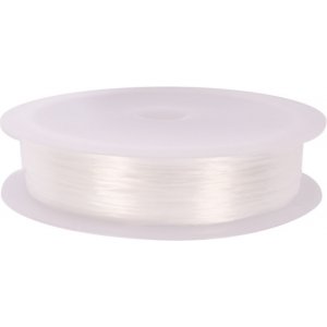 Elastisk snor, flat, hvit, 1 x 0,4 mm, 12 m