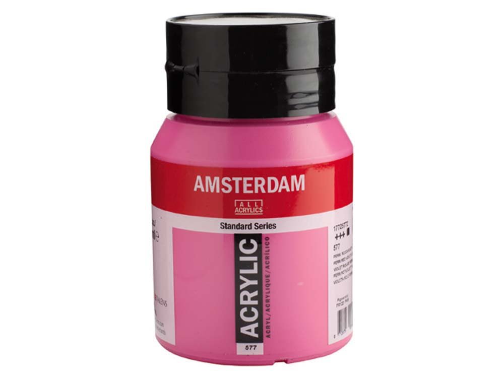 Amsterdam Akrylmaling 500 ml - Permanent Red Violet Light Stof/Papir - Akrylfarver, Kunstnerfarver