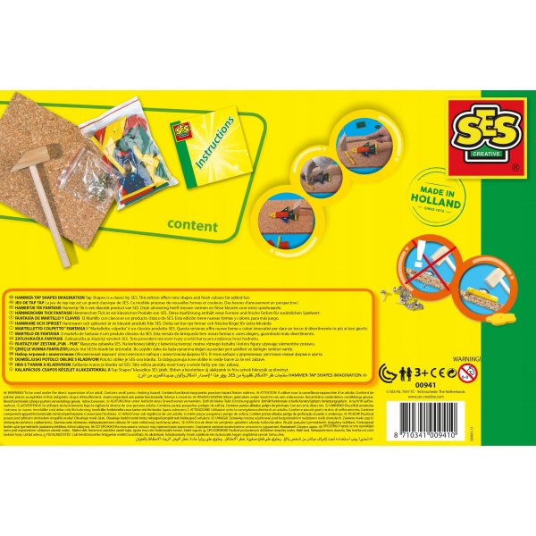 Hammarpussel geometriska former tr� 30x20 cm - SES Creative