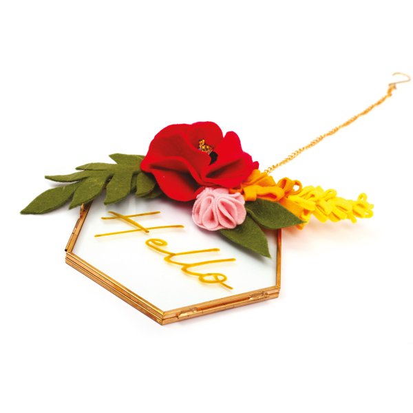 Blomsterdekorerad ram - pysselkit
