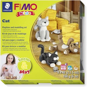 Modellereset Fimo Kids Form&Play - Katt