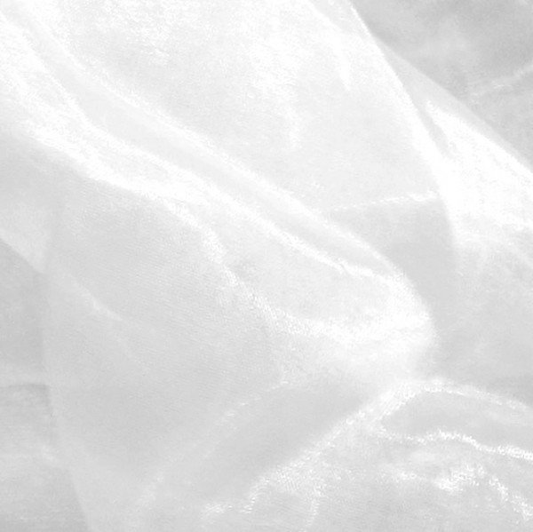Organzastof Ensfarvet Hvid - 150 cm - Organza stof, Stof