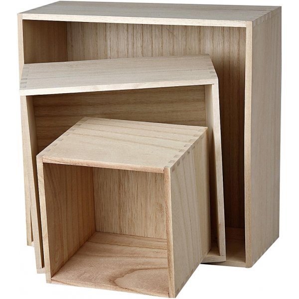 Förvaringslådor - kvadrat - 3 st Förvaringslådor - kvadrat - 3 st