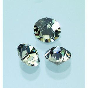 Ædelstene Swarovski Ø3-5 mm - Sort Diamant