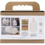 Broderisett Mini DIY Sminkeveske Kremfarget Broderisett Mini DIY Sminkeveske Kremfarget