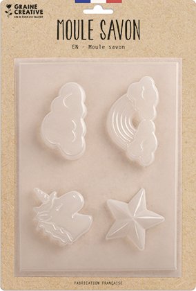 Form för tvål med enhörning, 4-pack Form för tvål med enhörning, 4-pack