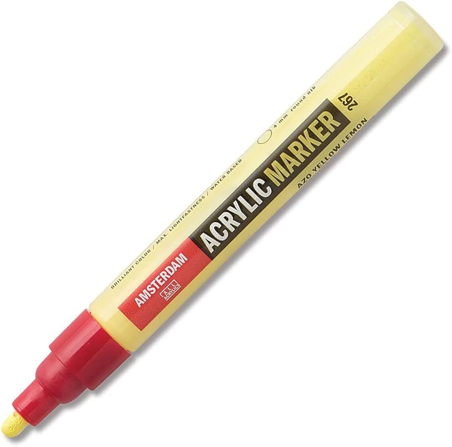 Amsterdam Markers 4 mm - Citrongul - Amsterdam Markers, Amsterdam, Markers, Penne, Penne, kridt & tusch