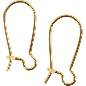 Gullbelagte �rekroker 15 mm 10 stk