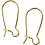 Gullbelagte ørekroker 15 mm 10 stk Gullbelagte ørekroker 15 mm 10 stk