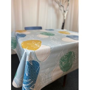 Vaxduk cirklar med rutm�nster 140 cm