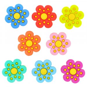 Multifärgade knappar 19mm - Polka Multifärgade knappar 19mm - Polka