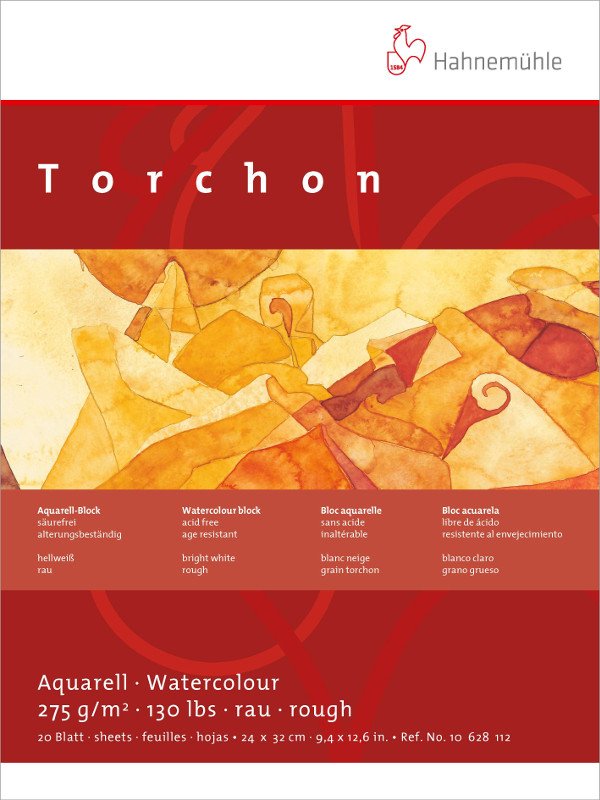 Akvarelblok Hahnemühle Torchon 275 g - 24x32cm - Akvarelpapir, Blok