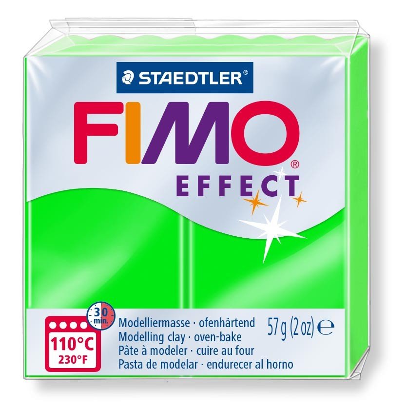 Modellervoks Fimo Effekt 57 g - Neongrøn - Fimolera, Modellere, Hobbyartikler til børn, Hobbymateriale, Håndværk