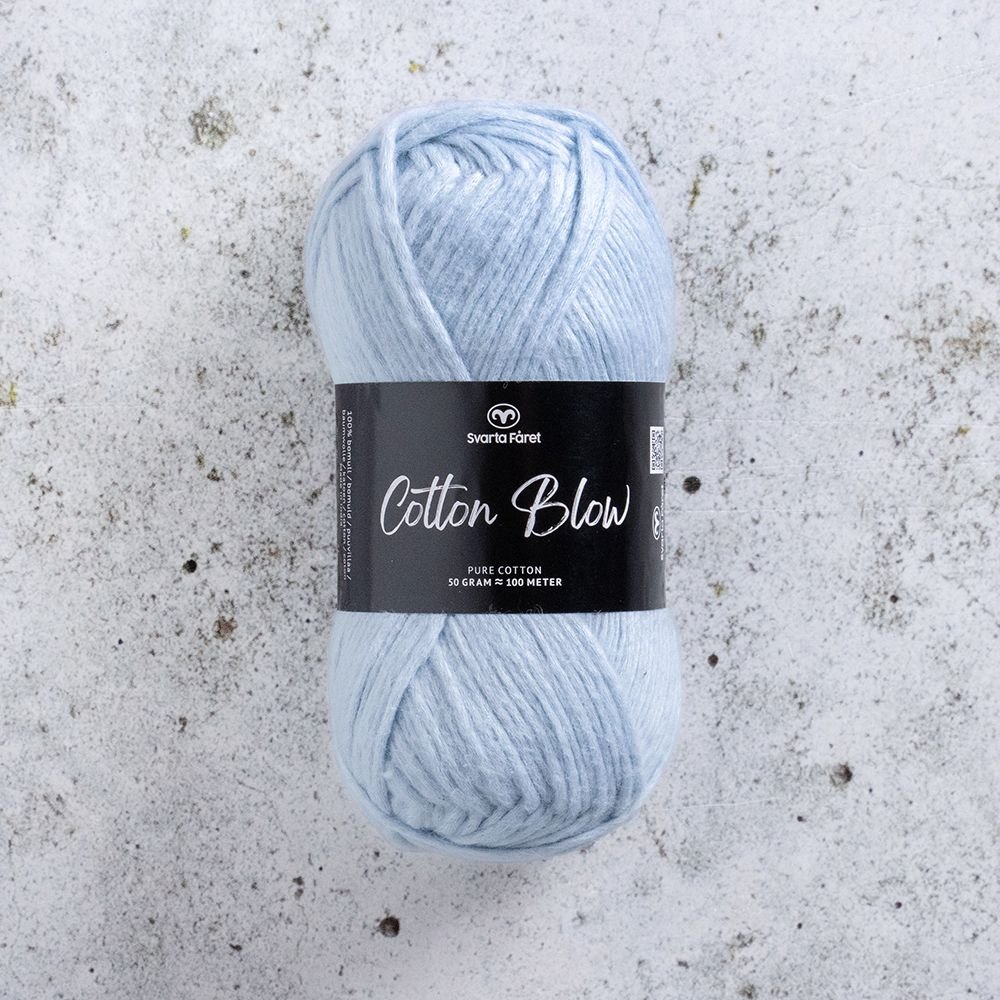 Cotton Blow 50g Mistify Blue - Bomullsgarn, Garn, Sticka & virka