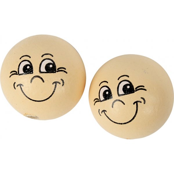 Träansikten - Ø22 mm - ivory - 10 st Träansikten - Ø22 mm - ivory - 10 st