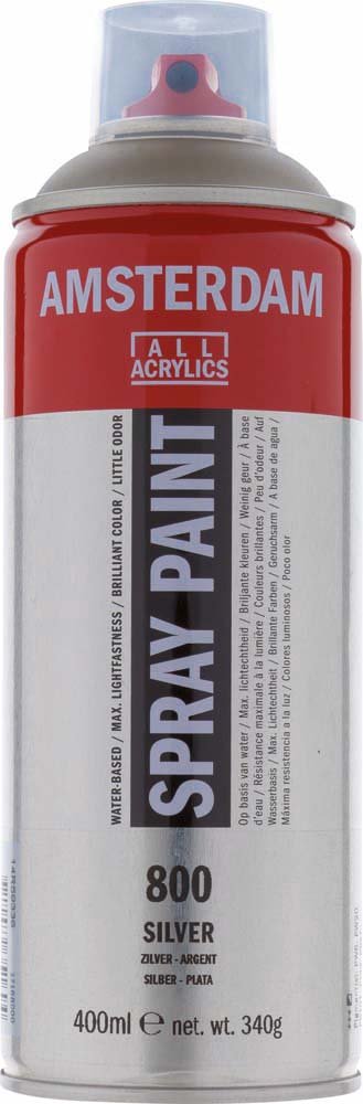 Amsterdam Spray 400 ml - Sølv - Spraydåser, Spraymaling, Hobbyfarve
