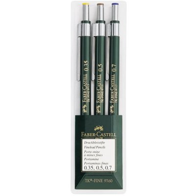 Stiftblyantsst Faber-Castell Tk-Fine Grn - 3 blyanter