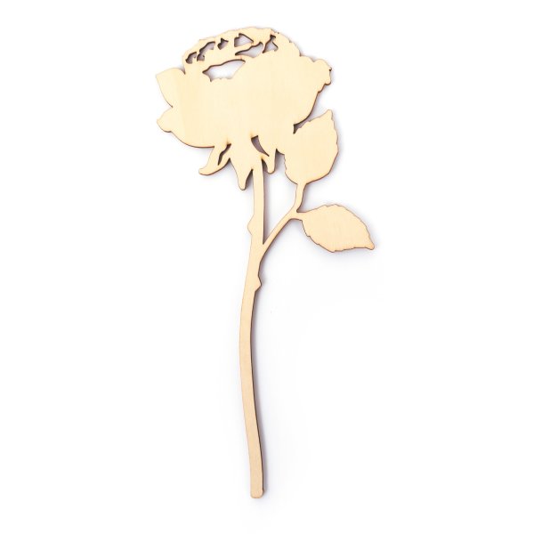Set med plywoodblommor i trä, 10 st, 4 mm tjocka Set med plywoodblommor i trä, 10 st, 4 mm tjocka