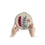 Punch needle-kit med v�xtmotiv, 20 cm