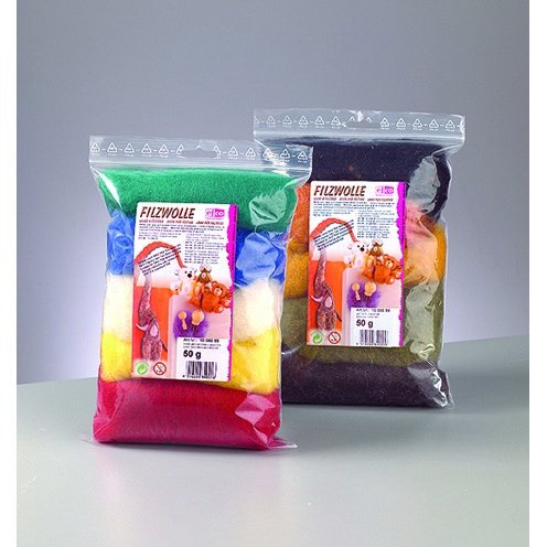 Filtningsull - 50 g ren lammull Filtningsull - 50 g ren lammull