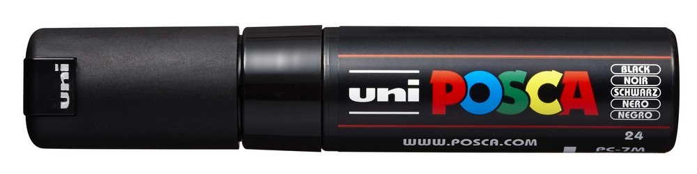 Uni Posca Marker PC-7M - Black (46) - Posca-penne, Markers, Penne, Penne, kridt & tusch