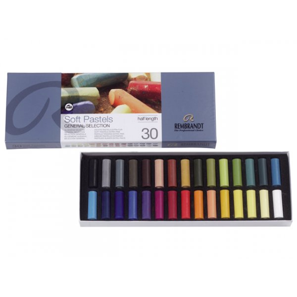 Soft Pastel halvkridt - 30 stk