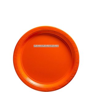 Orange desserttallrikar i papper 17cm - 50 st