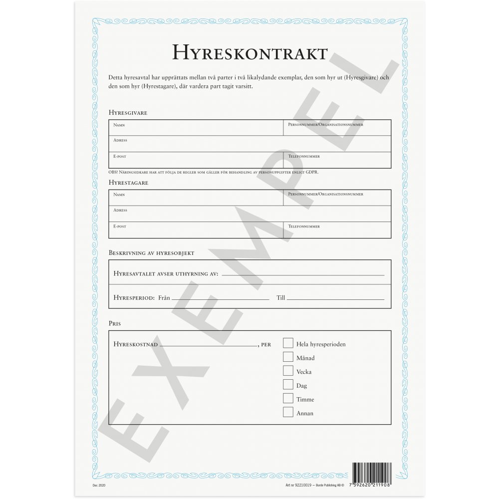 Lejemål - Neutral - Formularer, Papir, Kontorartikler
