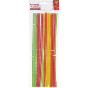 F�rgade chenillepipor 6 mm, 28-pack