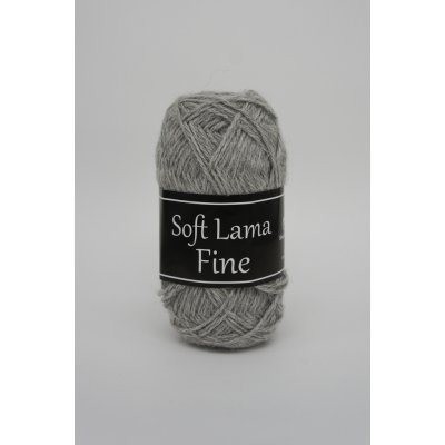 Svarta Fret Soft Lama Fine garn 50 g
