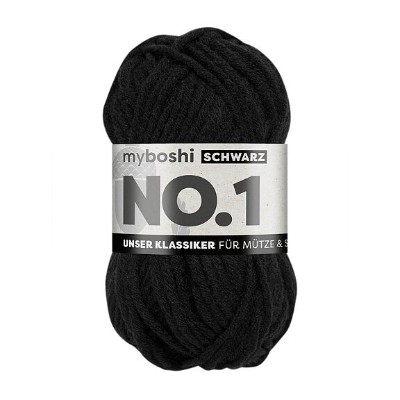 Myboshi No.1 - 50 g - Sort - Myboshi garn, Garn, Strikke, hækle, knytte og væve