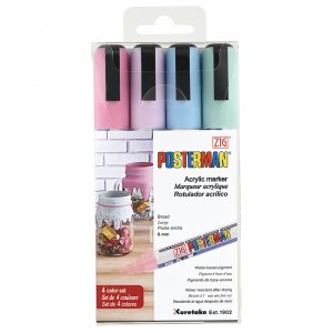 ZIG Posterman 6mm pastel 4/pung ZIG Posterman 6mm pastel 4/pung