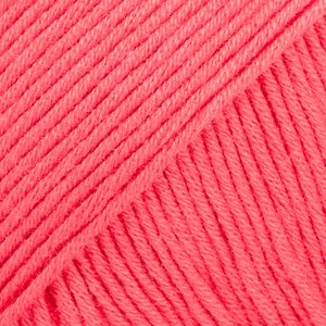 DROPS Safran Uni Colour garn - 50 g - Coral (13) DROPS Safran Uni Colour garn - 50 g - Coral (13)