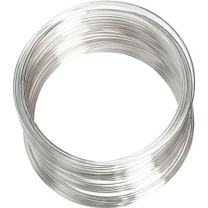 Minnetråd til armbånd 6 cm 0,8 mm Forsølvet 11,5 m - 1 stk Minnetråd til armbånd 6 cm 0,8 mm Forsølvet 11,5 m - 1 stk