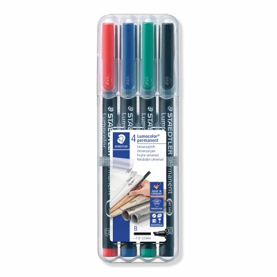 OH Penna Lumocolor Permanent 1-2,5 mm - 4 pennor