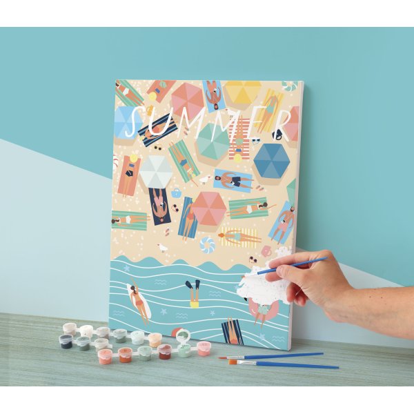 Målarset efter nummer 30 x 40 cm – strandmotiv Målarset efter nummer 30 x 40 cm – strandmotiv