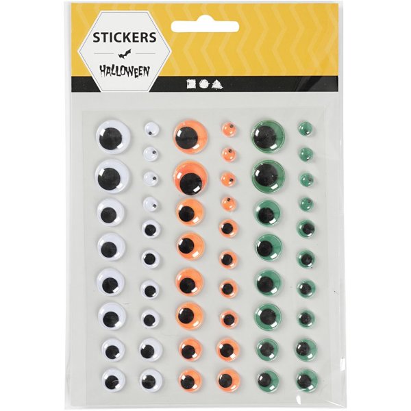 Selvklebende rulle�yne fargede 6-15 mm 54 stk