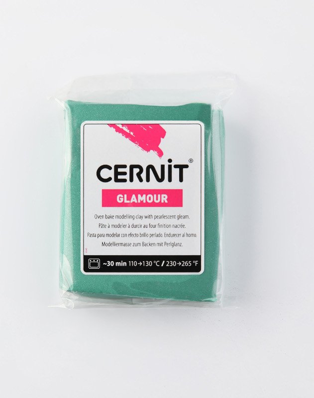 Lera Cernit Glamour 56 G - Green (600) - Ugnshärdande lera, Modellera, Pyssel för barn, Hobbymaterial, Pyssla